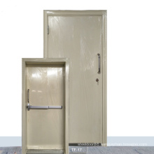 Big Frame Steel Fire Rated Door Panic Push Bar Wrought Iron Single Flush Door